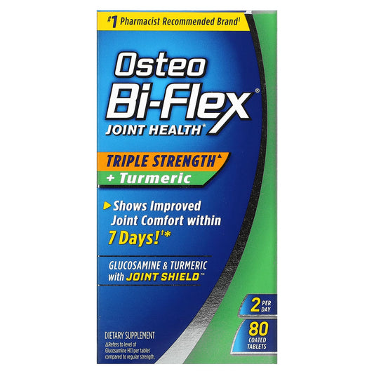 Osteo Bi-Flex-Joint Health-Triple Strength + Turmeric-80 Coated Tablets