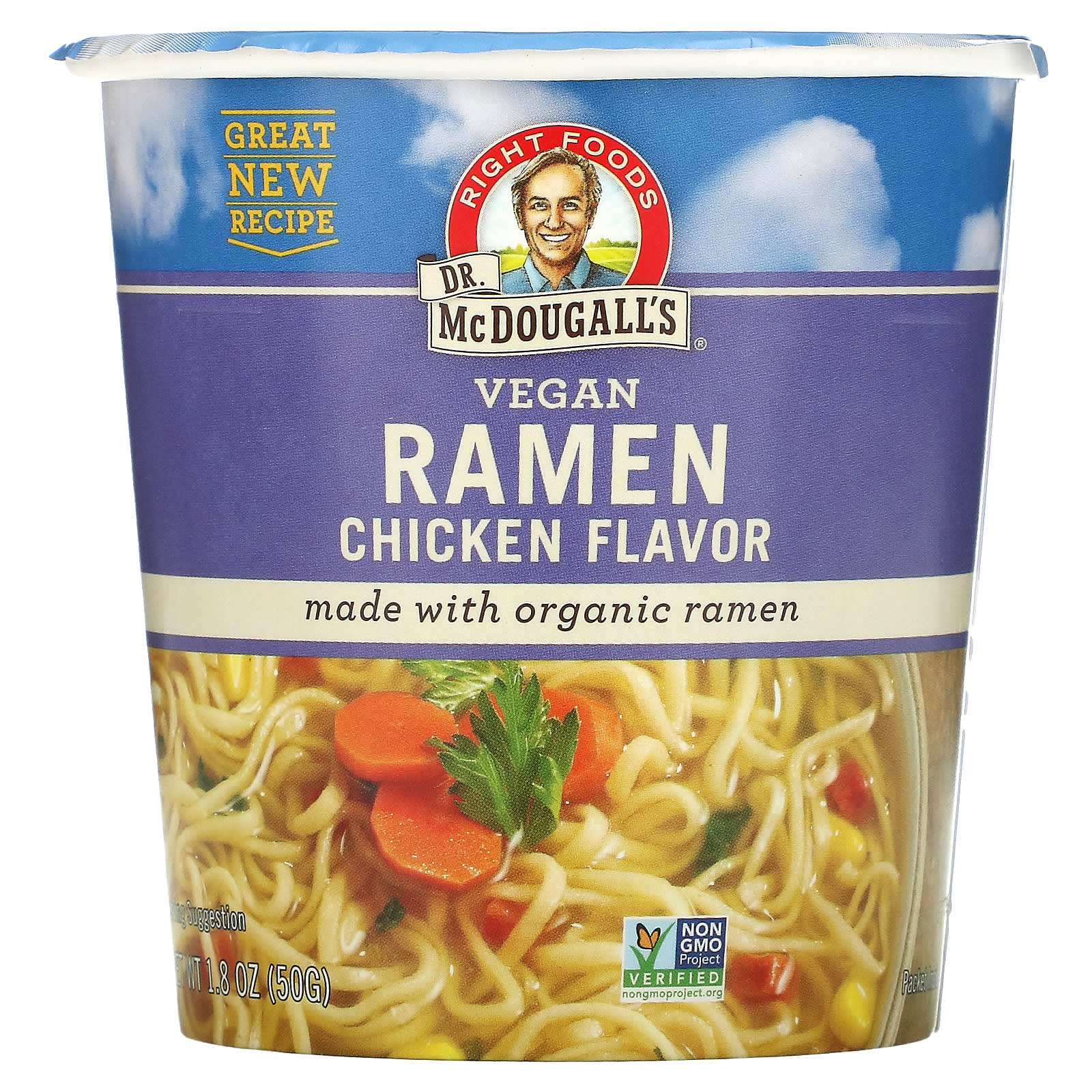 Dr. McDougall's-Vegan Ramen-Chicken Flavor-1.8 oz (50 g)