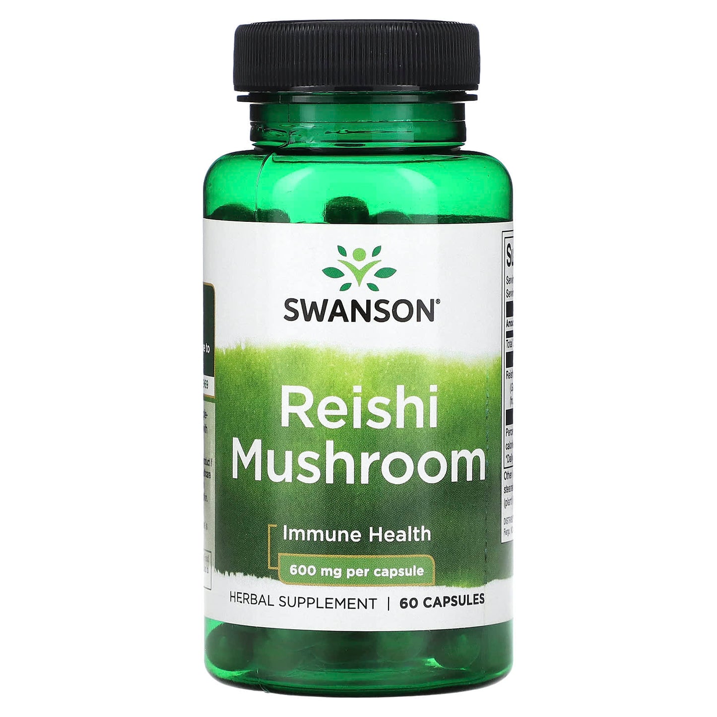 Swanson-Reishi Mushroom-600 mg-60 Capsules