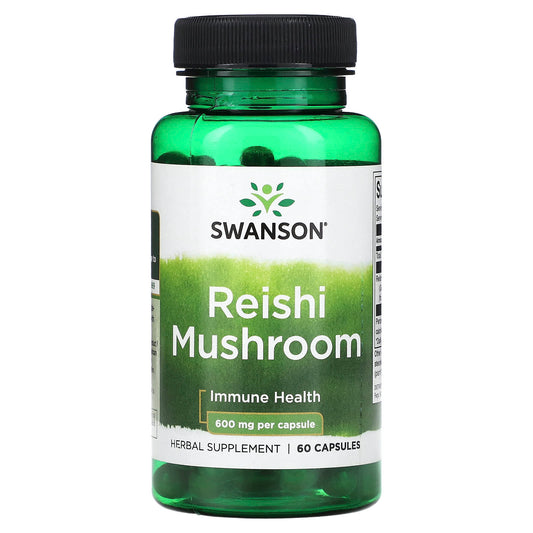 Swanson-Reishi Mushroom-600 mg-60 Capsules