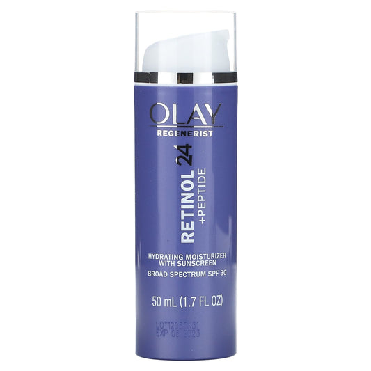 Olay-Regenerist-Retinol 24 + Peptide-Hydrating Moisturizer with Sunscreen-SPF 30-1.7 fl oz (50 ml)