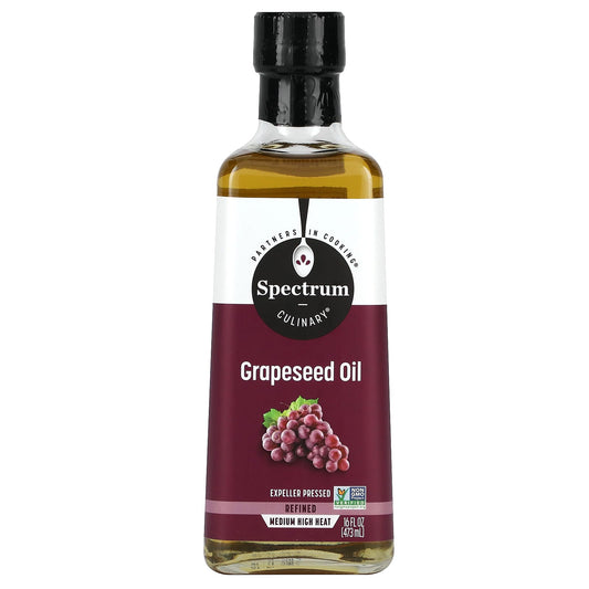 Spectrum Culinary-Grapeseed Oil-Expeller Pressed-16 fl oz (473 ml)