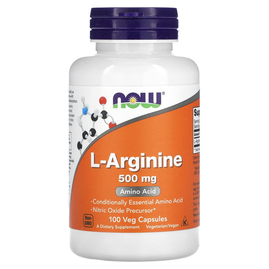 NOW Foods-L-Arginine-500 mg-100 Veg Capsules