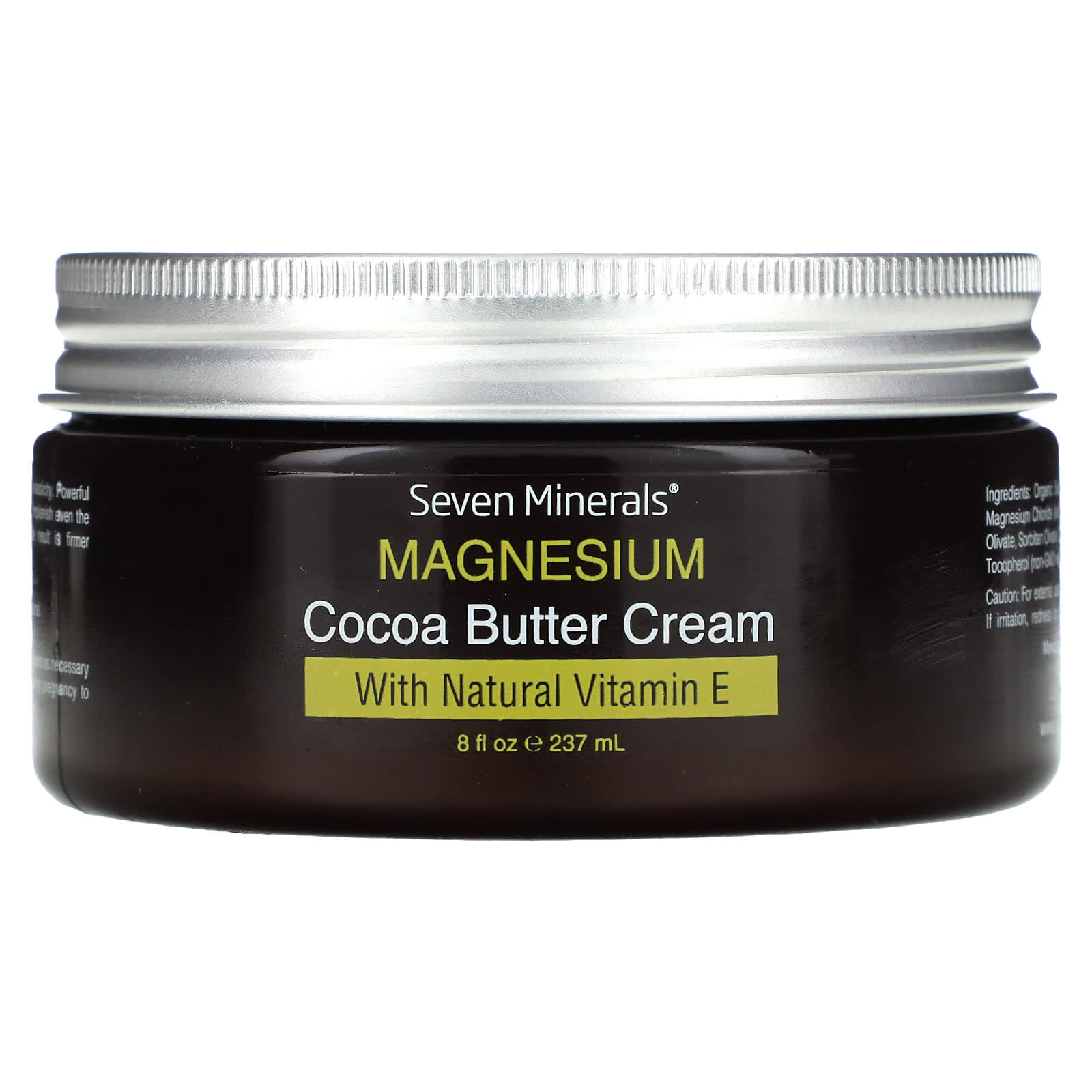 Seven Minerals-Magnesium Cocoa Butter Cream-With Natural Vitamin E-8 oz-(237  mL)