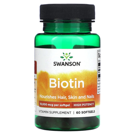 Swanson-Biotin-10,000 mcg-60 Softgels