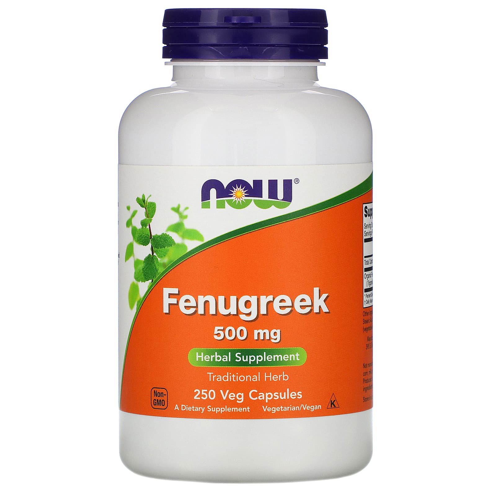 NOW Foods-Fenugreek-500 mg-250 Veg Capsules