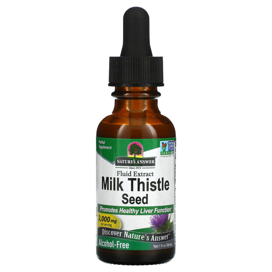 Nature's Answer-Milk Thistle Seed-Fluid Extract-Alcohol-Free-2,000 mg-1 fl oz (30 ml)