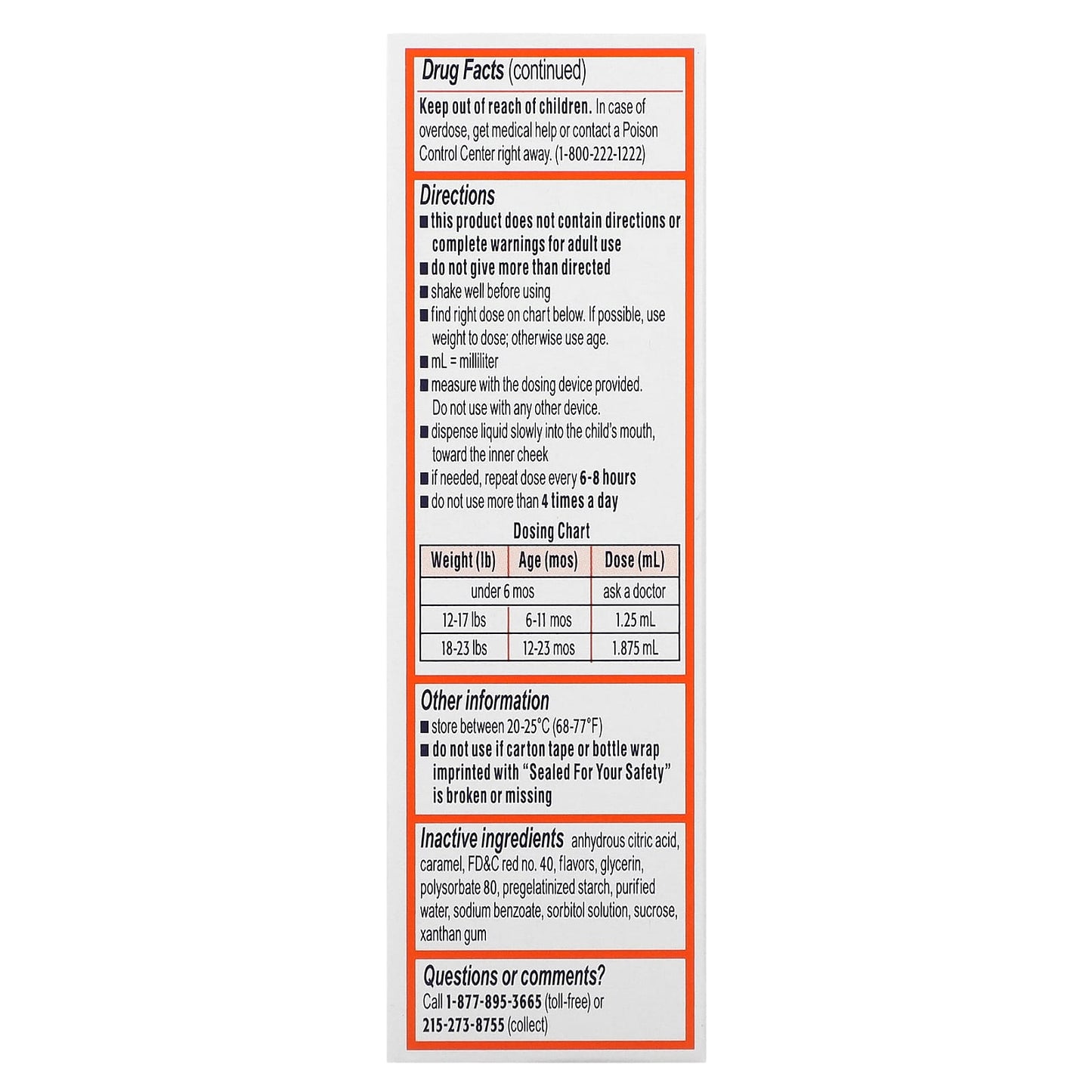 Motrin, Concentrated Infants' Drops, Ages 6 Mos. to 23 Mos., Original Berry, 1/2 fl oz (15 ml)