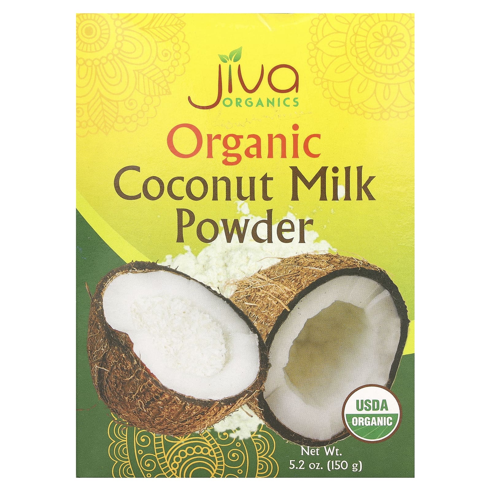 Jiva Organics-Organic Coconut Milk Powder-5.2 oz (150 g)