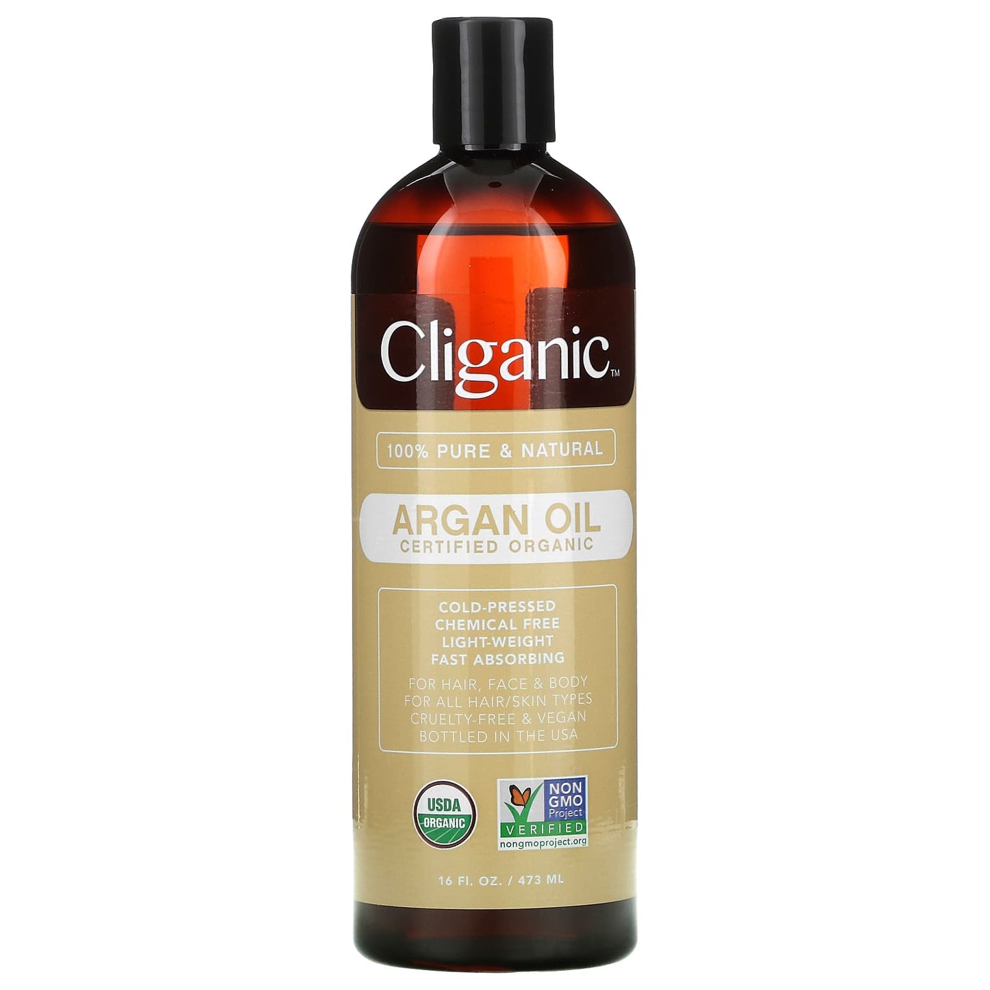 Cliganic-100% Pure & Natural-Argan Oil-16 fl oz (473 ml)