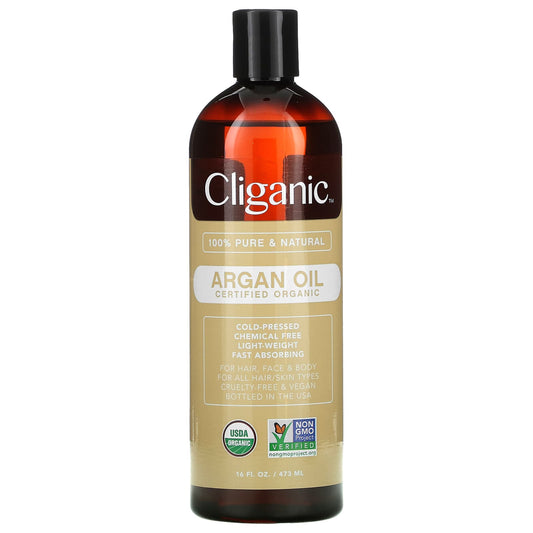 Cliganic-100% Pure & Natural-Argan Oil-16 fl oz (473 ml)