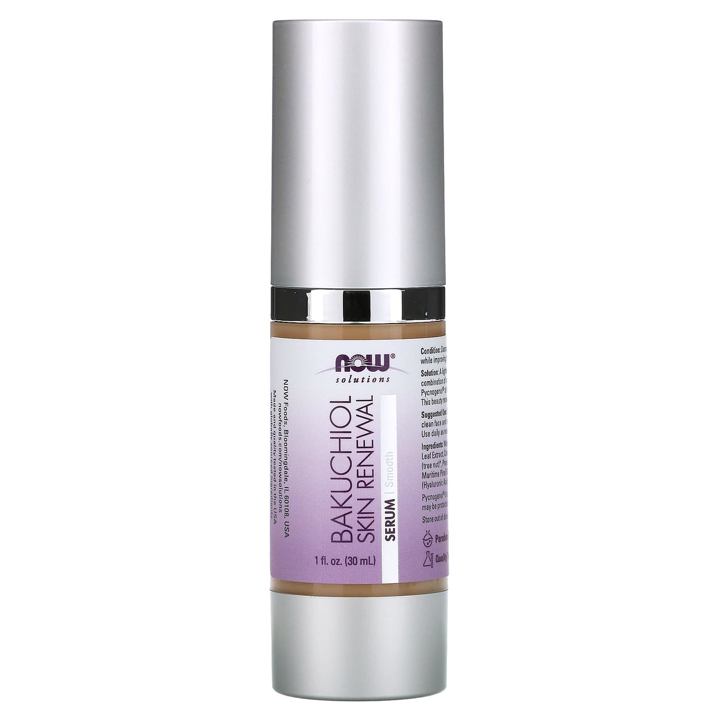 NOW Foods-Solutions-Bakuchiol Skin Renewal Serum-1 fl oz (30 ml)