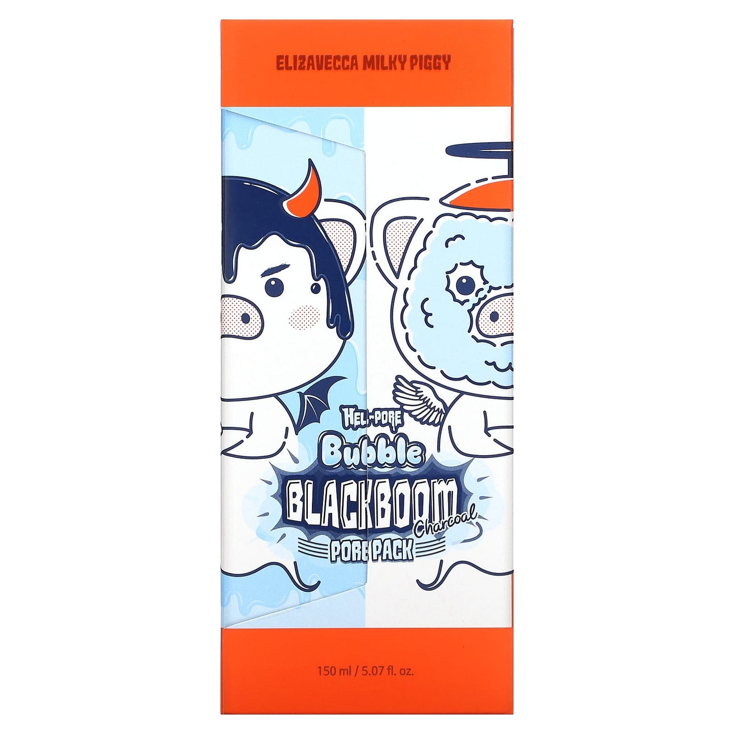 Elizavecca, Milky Piggy, Hell-Pore, Bubble Blackboom Charcoal Pore Pack, 5.07 fl oz (150 ml)