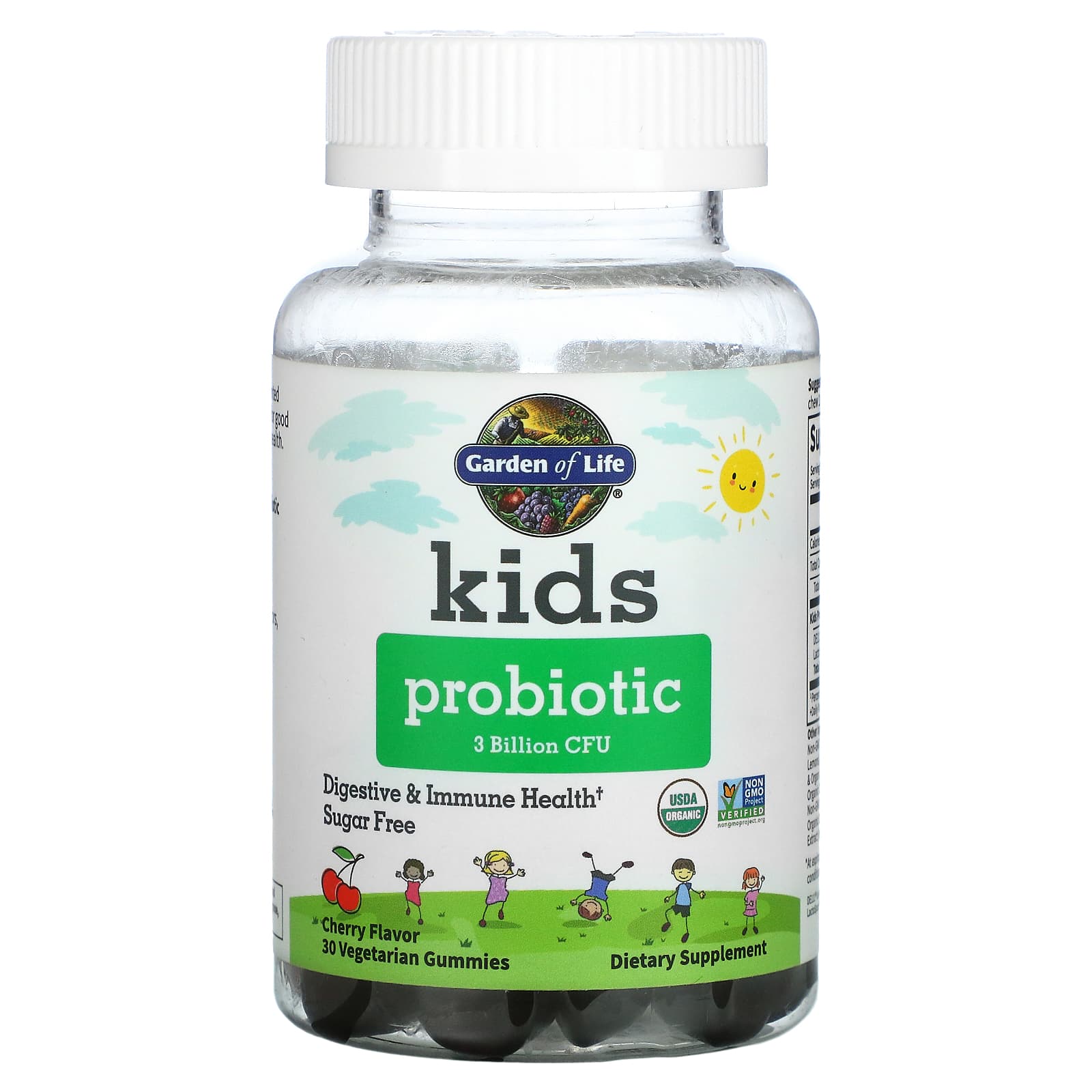 Garden of Life-Kids Probiotic-Cherry-3 Billion CFU-30 Vegetarian Gummies