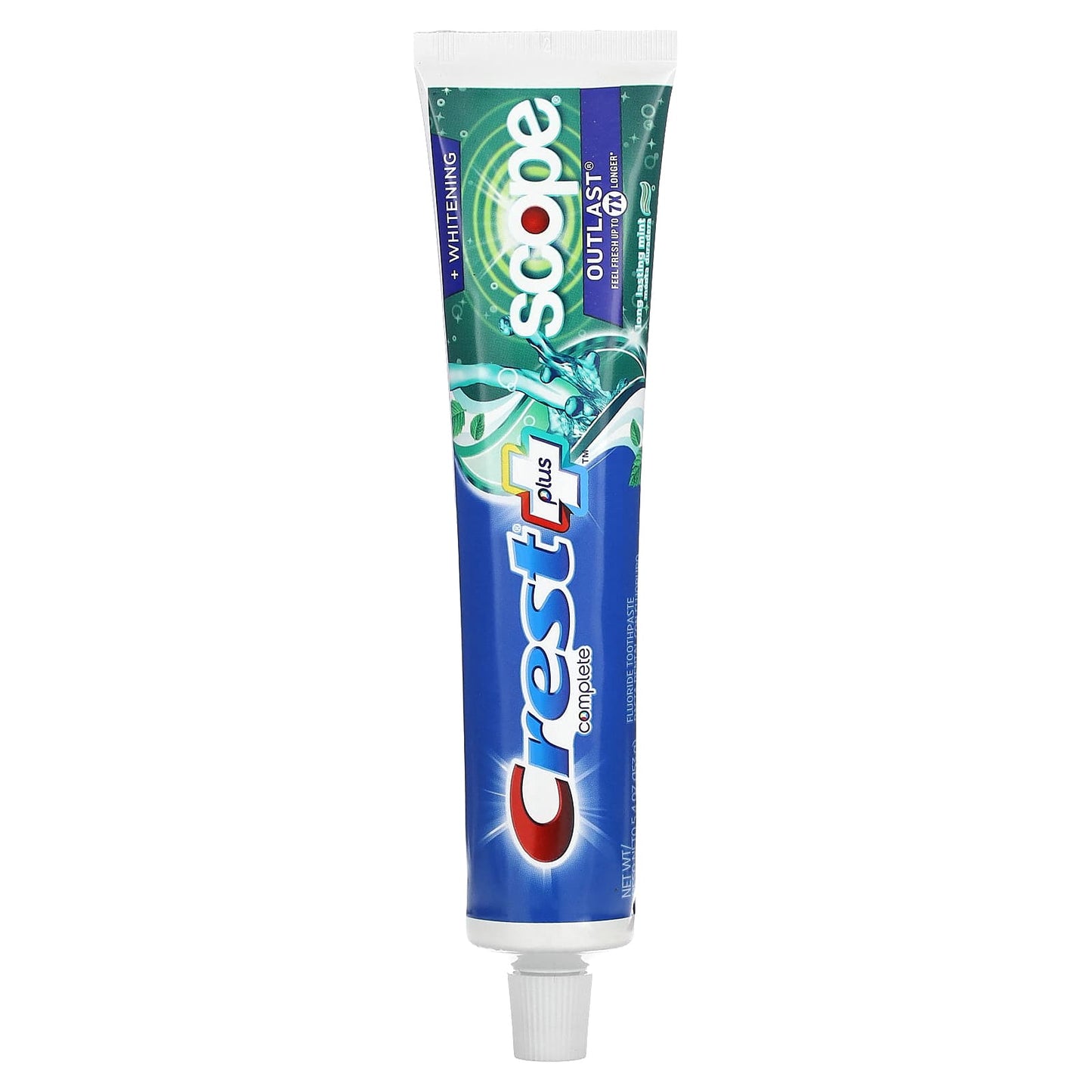 Crest-Complete-Scope-Outlast Plus Whitening- Fluoride Toothpaste-Long Lasting Mint-5.4 oz (153 g)