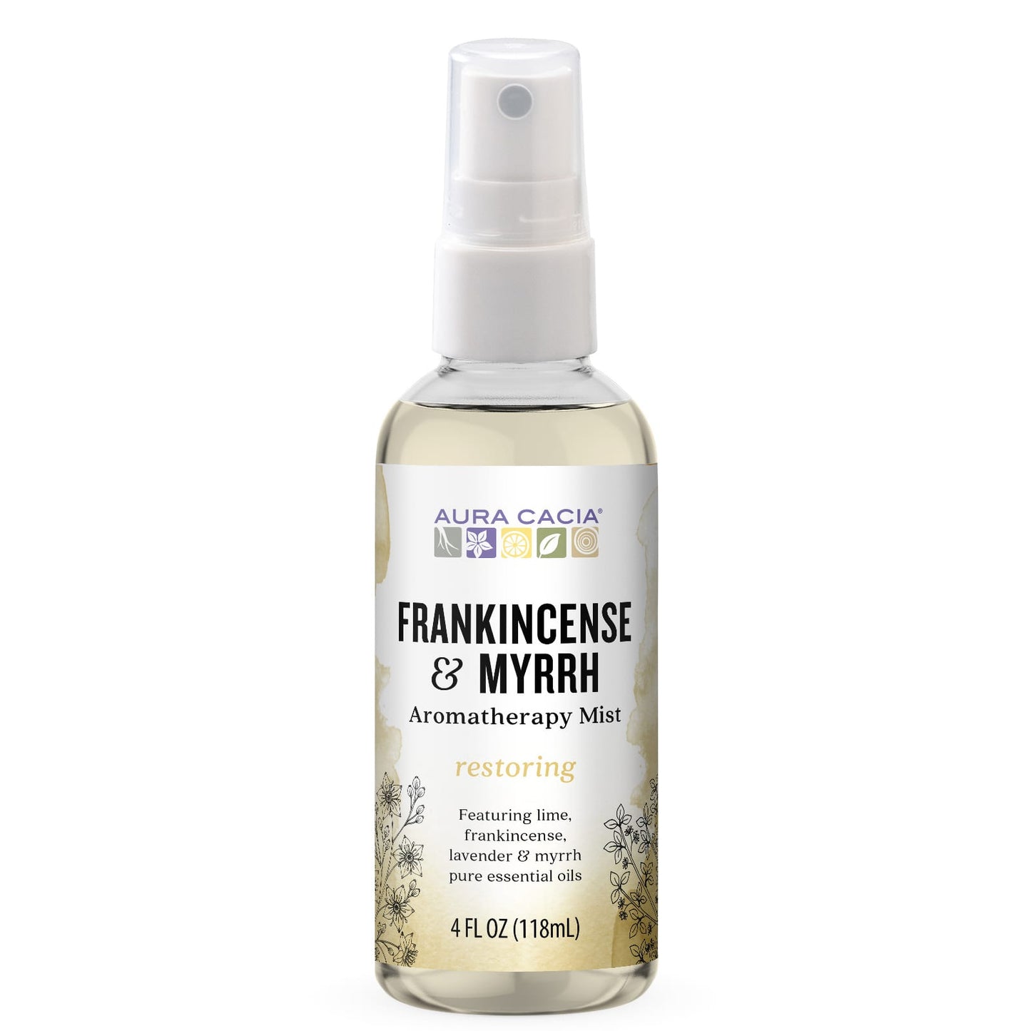 Aura Cacia-Frankincense & Myrrh-Aromatherapy Mist-4 fl oz (118 ml)