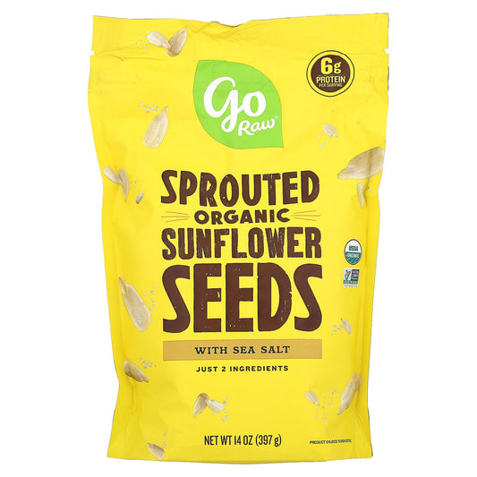 Go Raw-Organic Sprouted Sunflower Seeds with Sea Salt-14 oz (397 g)