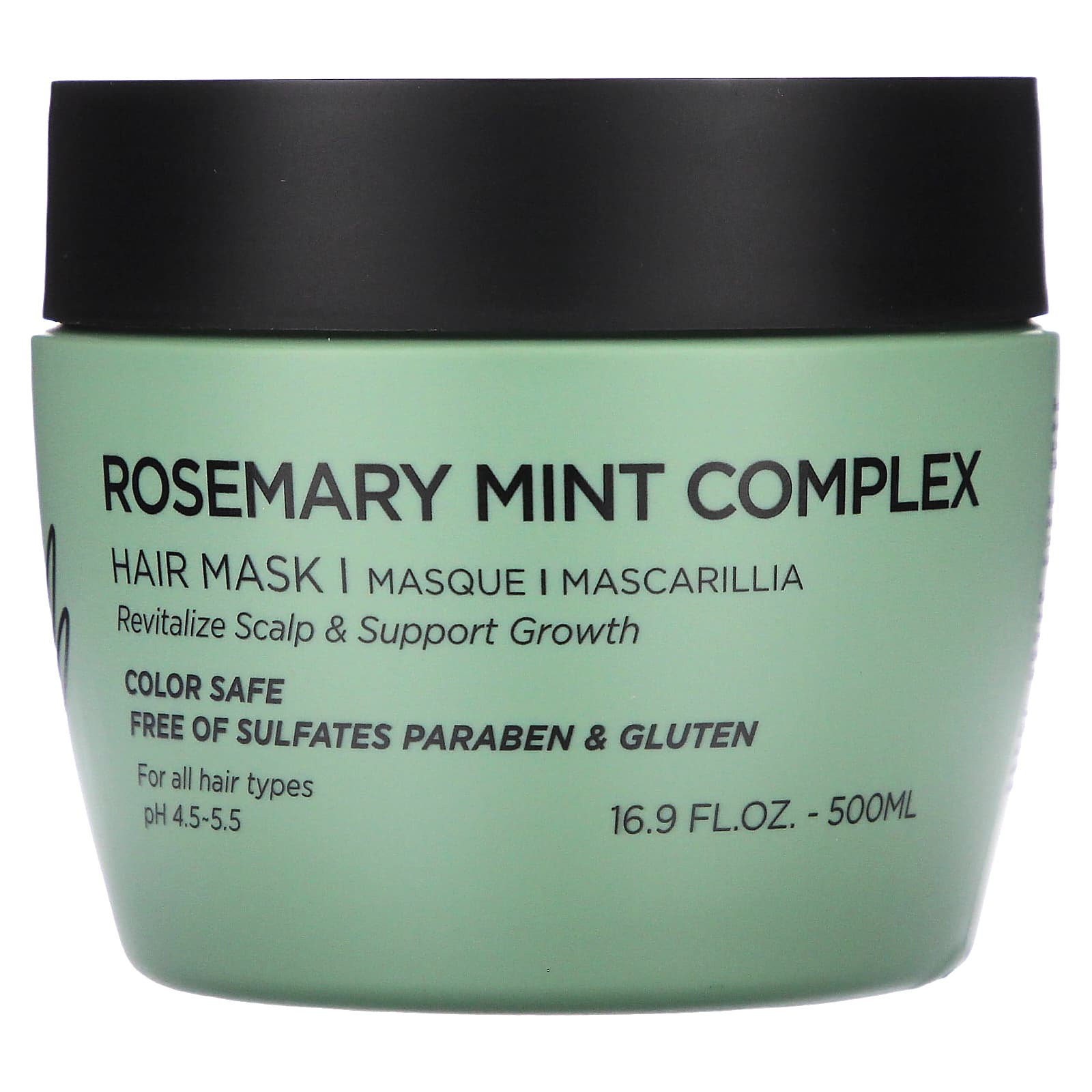 Luseta Beauty-Rosemary Mint Complex-Hair Mask-For All Hair Types-16.9 fl oz (500 ml)