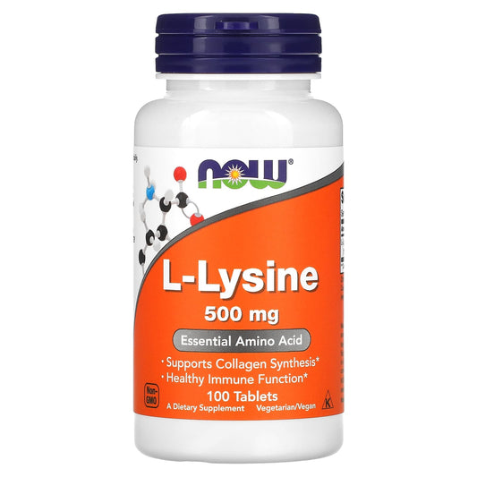 NOW Foods-L-Lysine-500 mg-100 Tablets