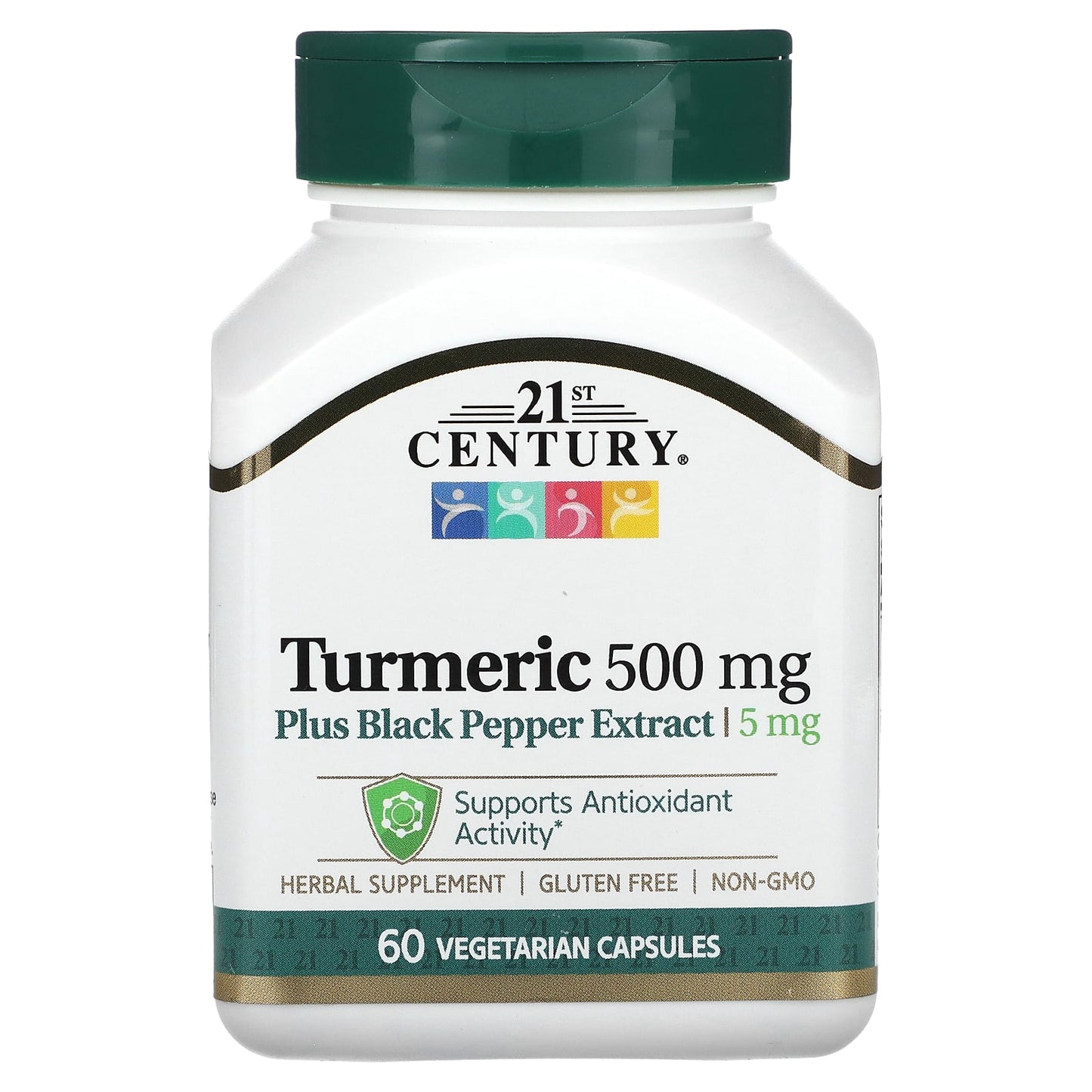 21st Century-Turmeric Plus Black Pepper Extract-500 mg-60 Vegetarian Capsules