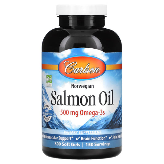 Carlson-Norwegian-Salmon Oil-500 mg-300 Soft Gels (250 mg per Soft Gel)