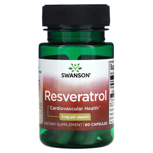 Swanson-Resveratrol-5 mg -60 Capsules