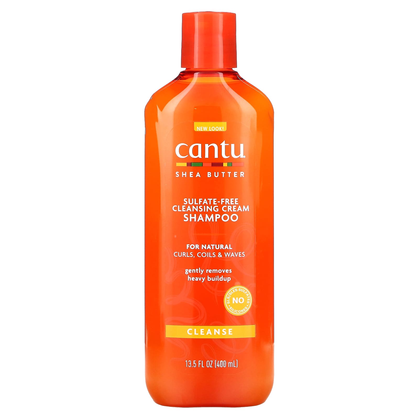 Cantu-Shea Butter-Cleansing Cream Shampoo-For Natural Curls-Coils & Waves-13.5 fl oz (400 ml)