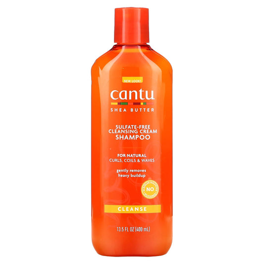 Cantu-Shea Butter-Cleansing Cream Shampoo-For Natural Curls-Coils & Waves-13.5 fl oz (400 ml)