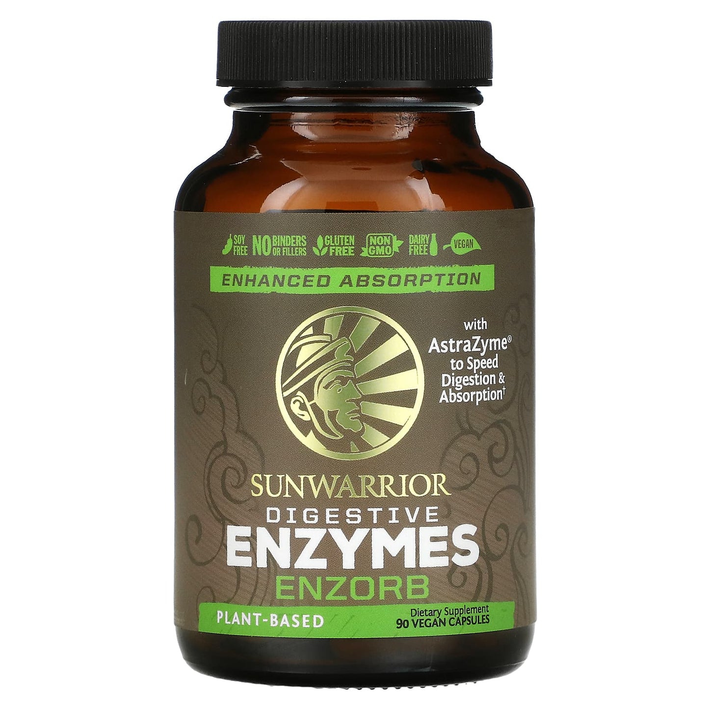 Sunwarrior-Enzorb Digestive Enzymes-90 Vegan Capsules