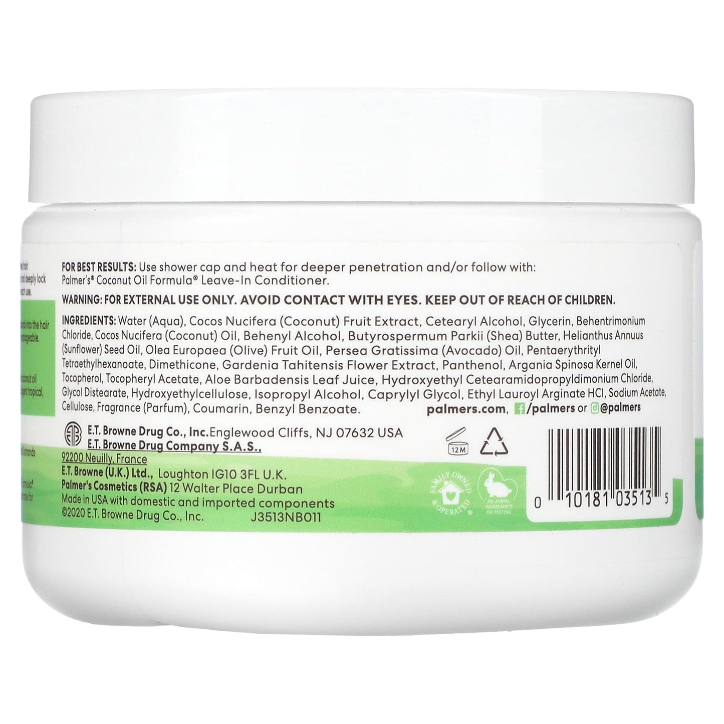 Palmer's, Coconut Oil Formula With Vitamin E, Moisture Boost, Deep Conditioner, 12 oz (340 g)