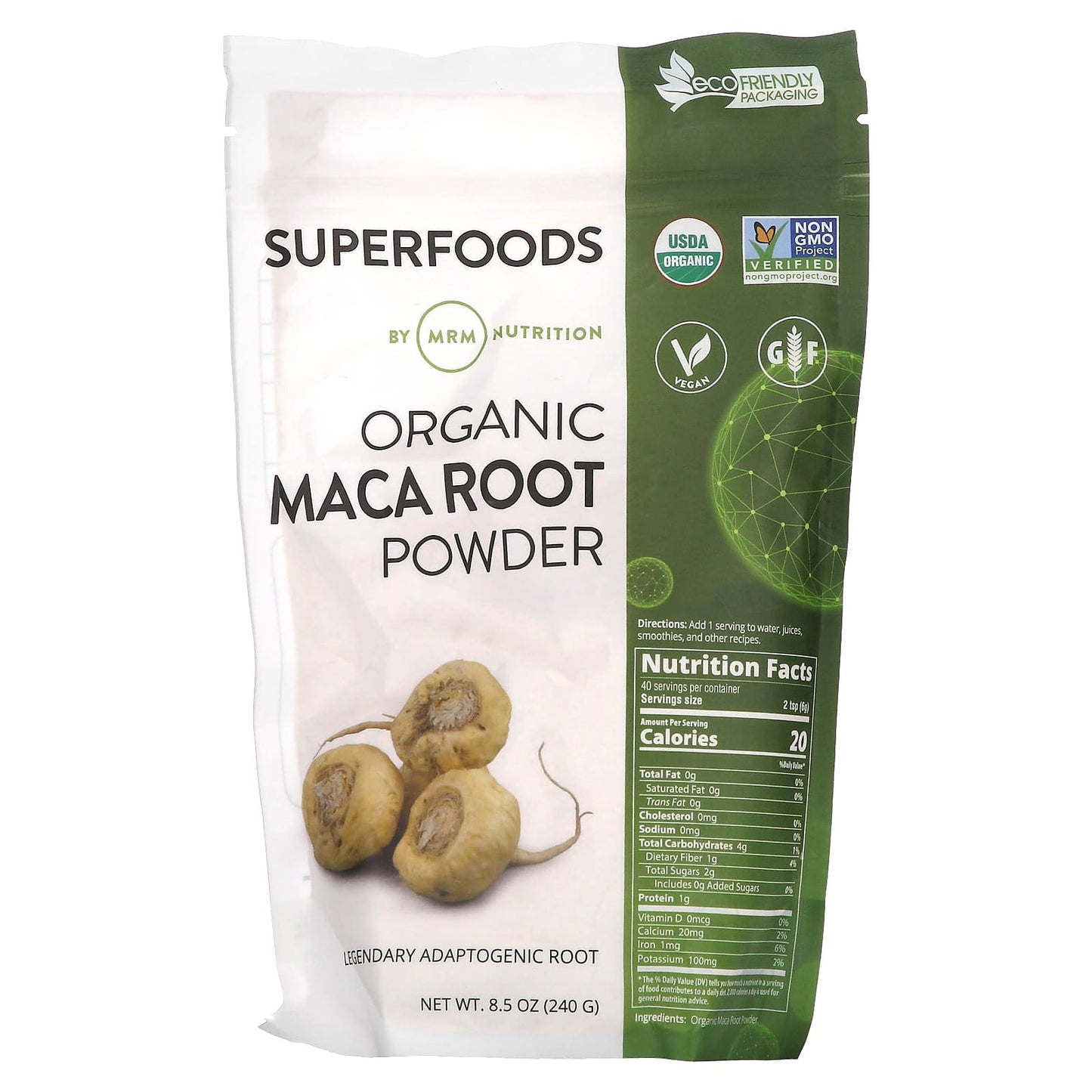 MRM Nutrition-Organic Maca Root Powder-8.5 oz (240 g)