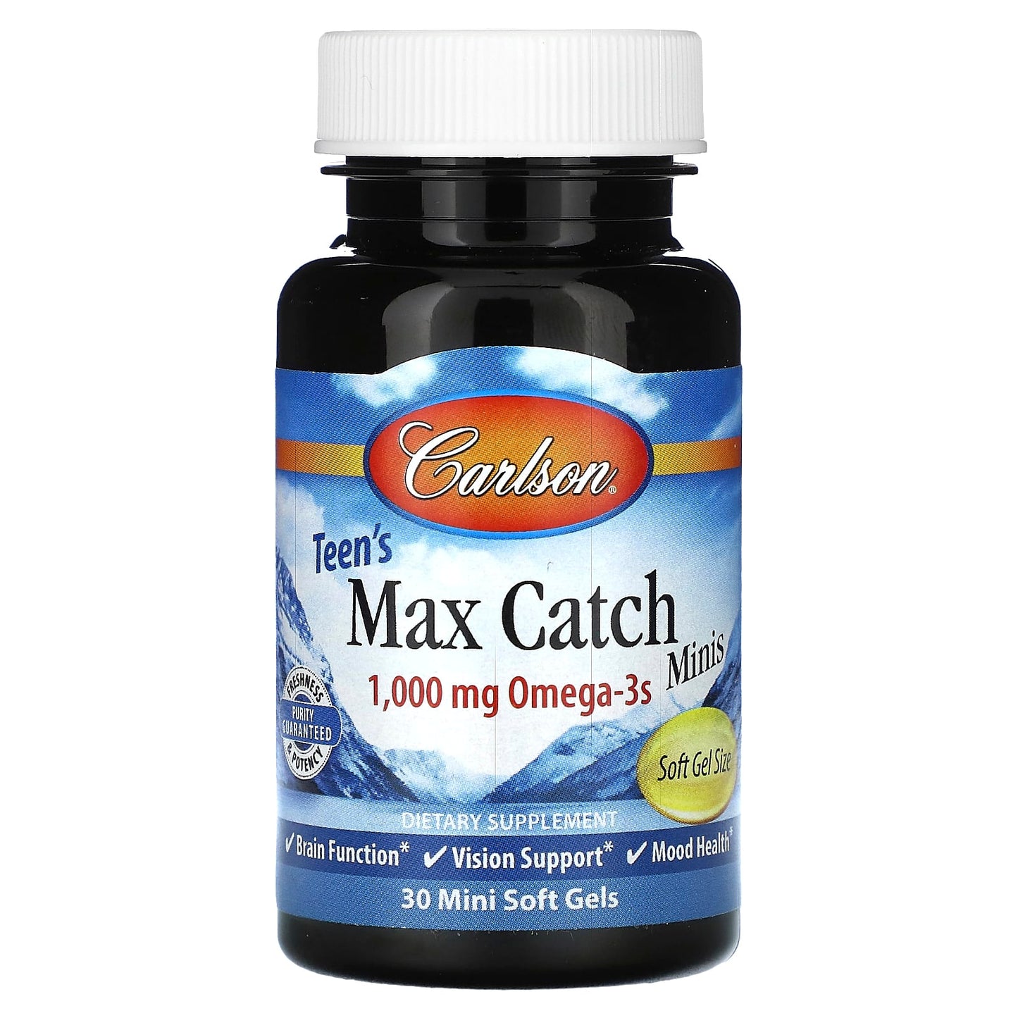 Carlson-Teen's Max Catch Minis-1,000 mg-30 Mini Soft Gels (500 mg per Soft Gel)