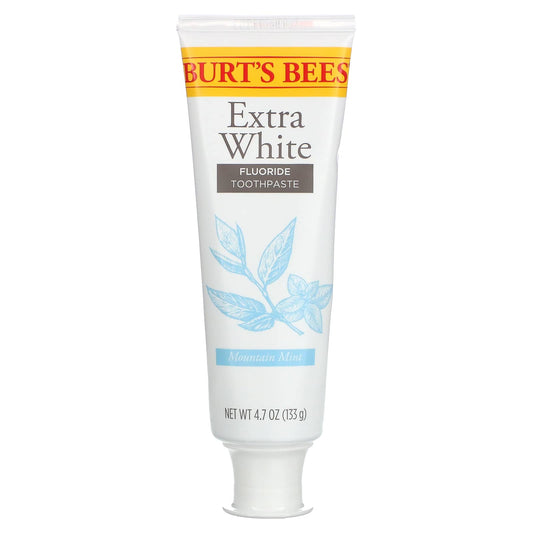 Burt's Bees-Fluoride Toothpaste-Extra White-Mountain Mint-4.7 oz (133 g)