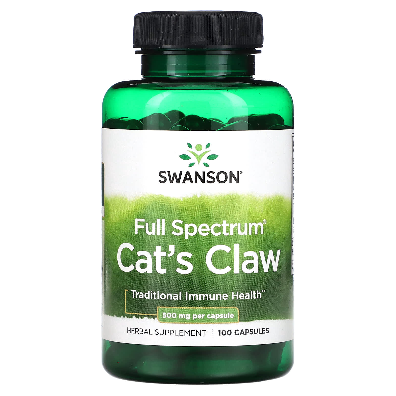 Swanson-Full Spectrum Cat's Claw-500 mg-100 Capsules