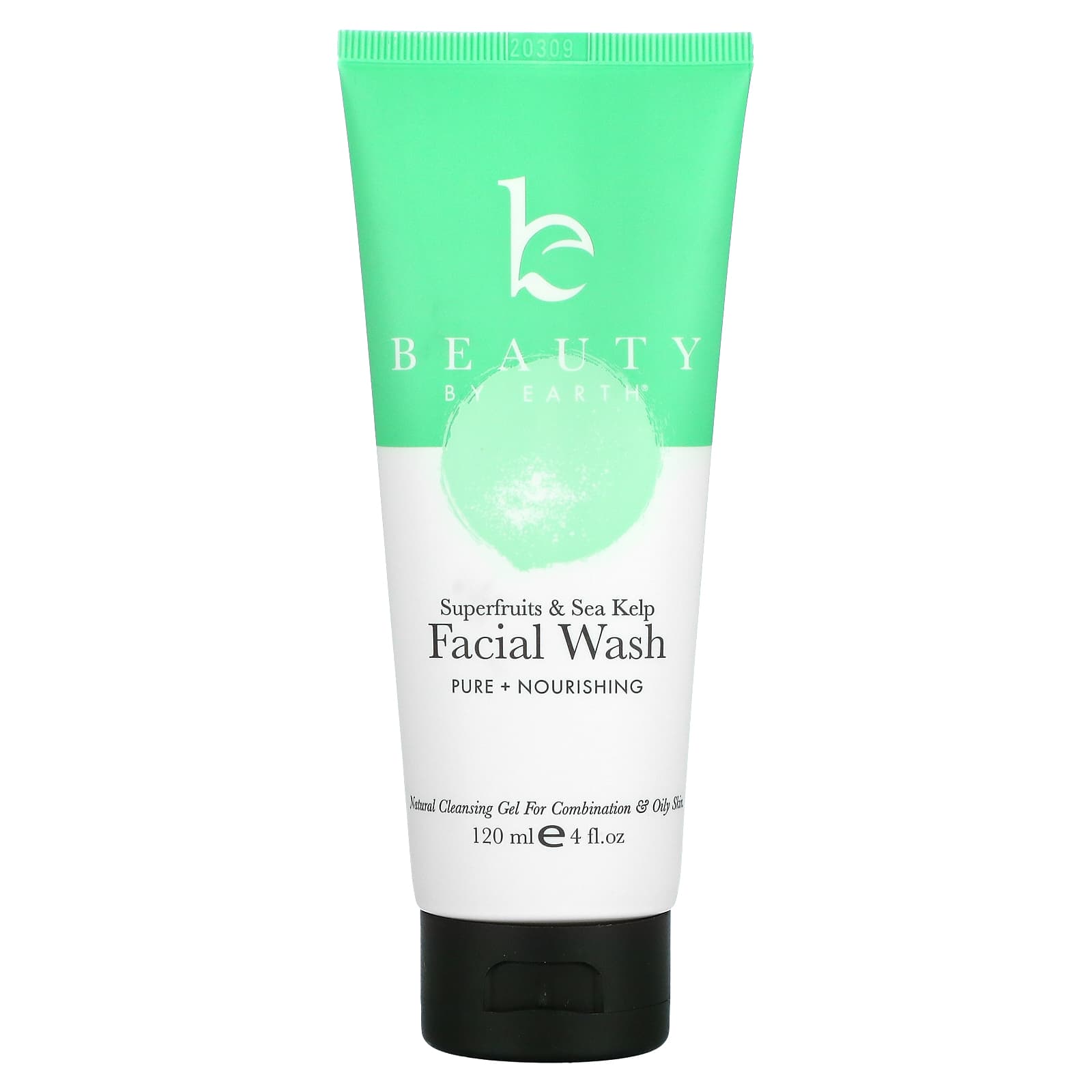 Beauty By Earth-Face Wash for Oily & Combination Skin-Superfruits & Sea Kelp-4 fl oz (120 ml)