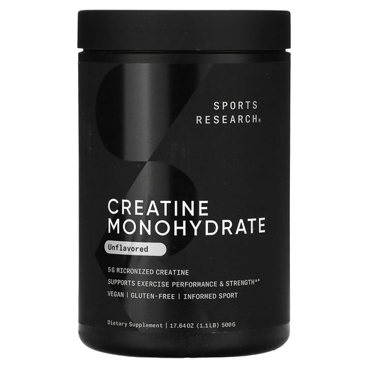 Sports Research-Creatine Monohydrate-Unflavored-1.1 lb (500 g)