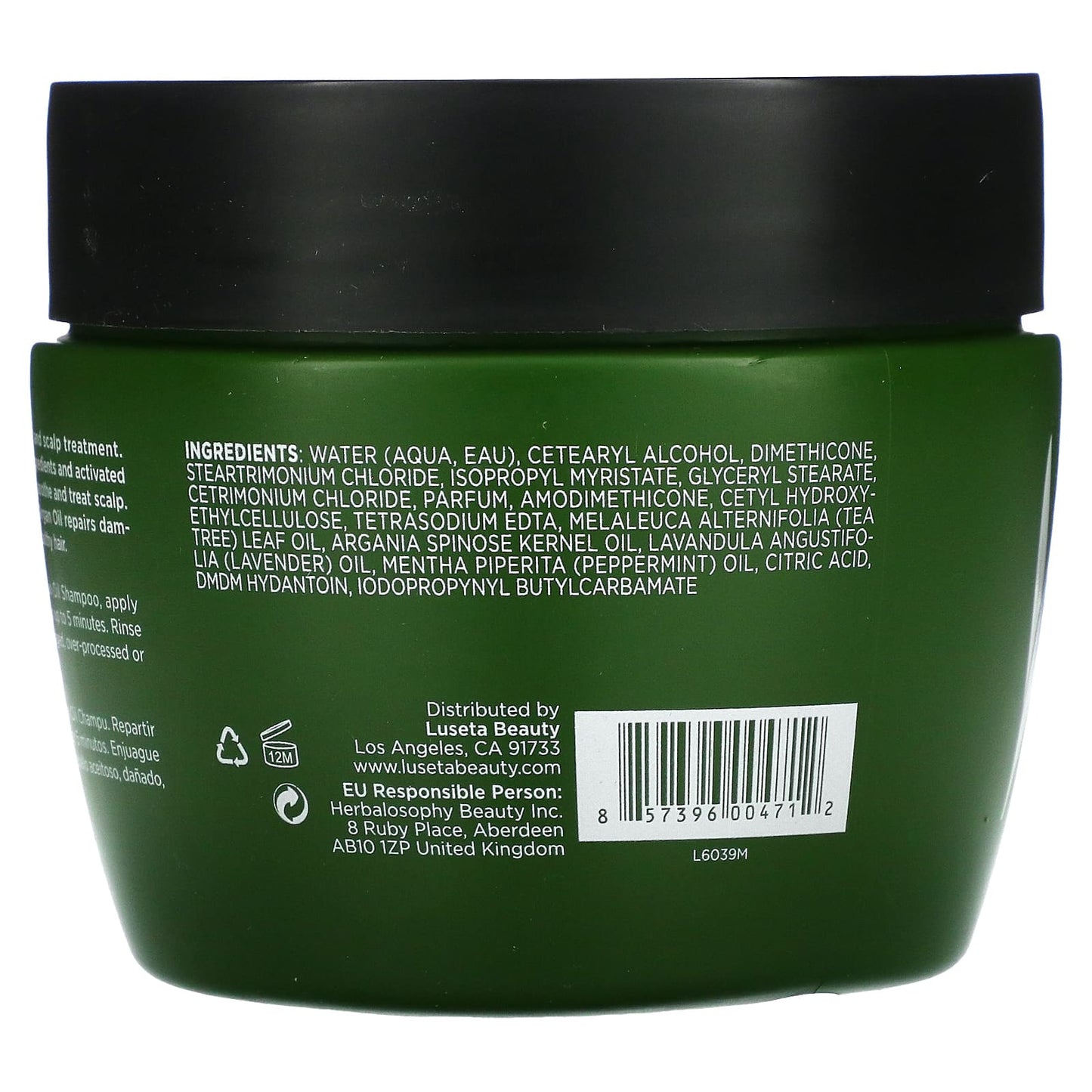 Luseta Beauty, Tea Tree & Argan Oil, Hair Mask, 16.9 fl oz (500 ml)