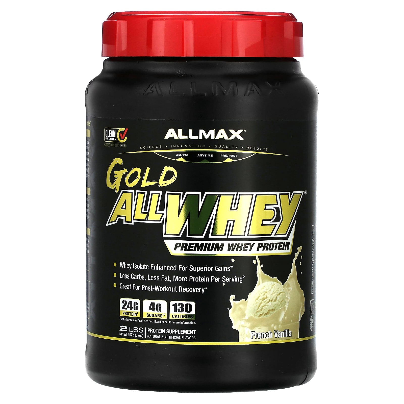 ALLMAX-Gold AllWhey-Premium Whey Protein-French Vanilla-2 lbs (907 g)