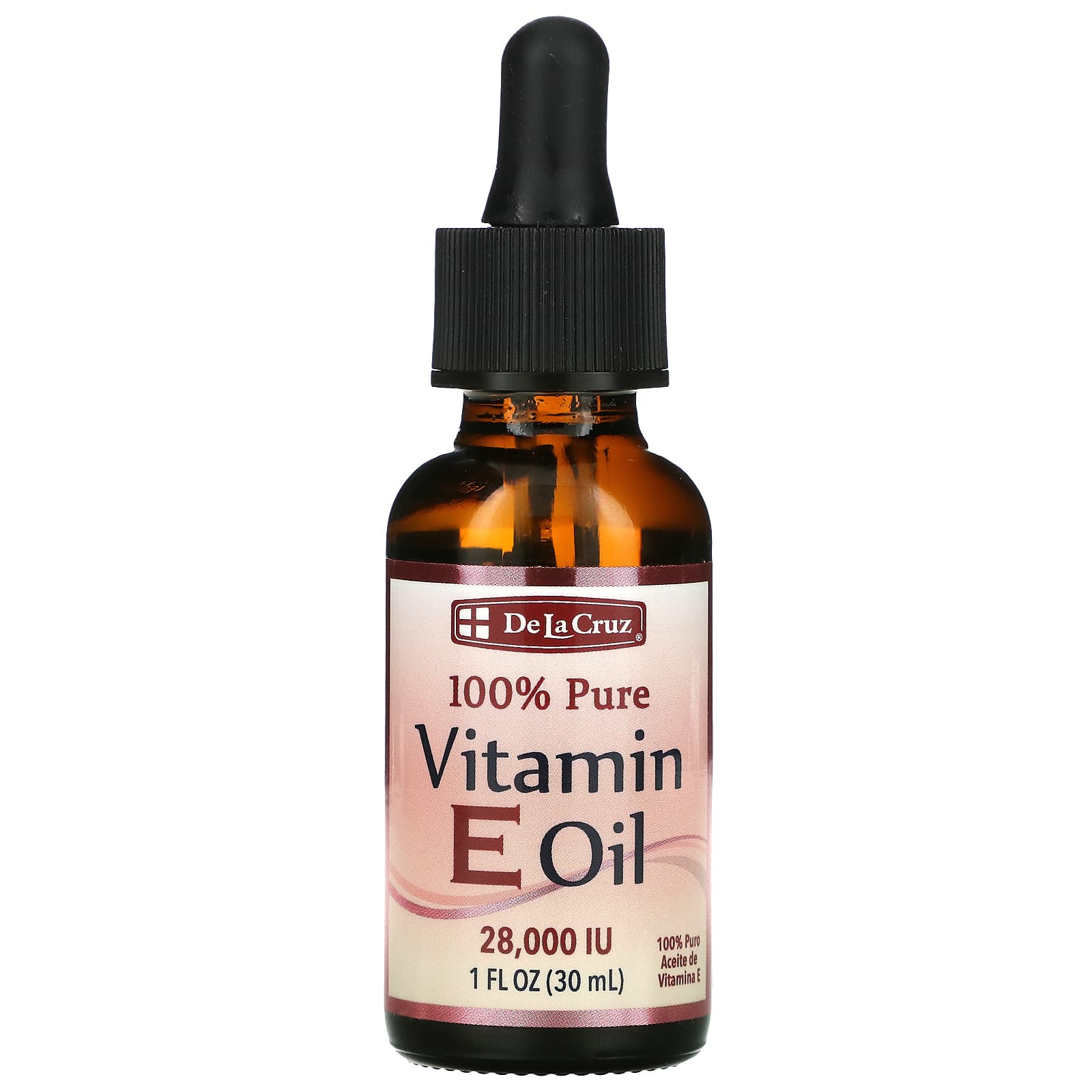 De La Cruz-100% Pure Vitamin E Oil-28,000 IU-1 fl oz (30 ml)