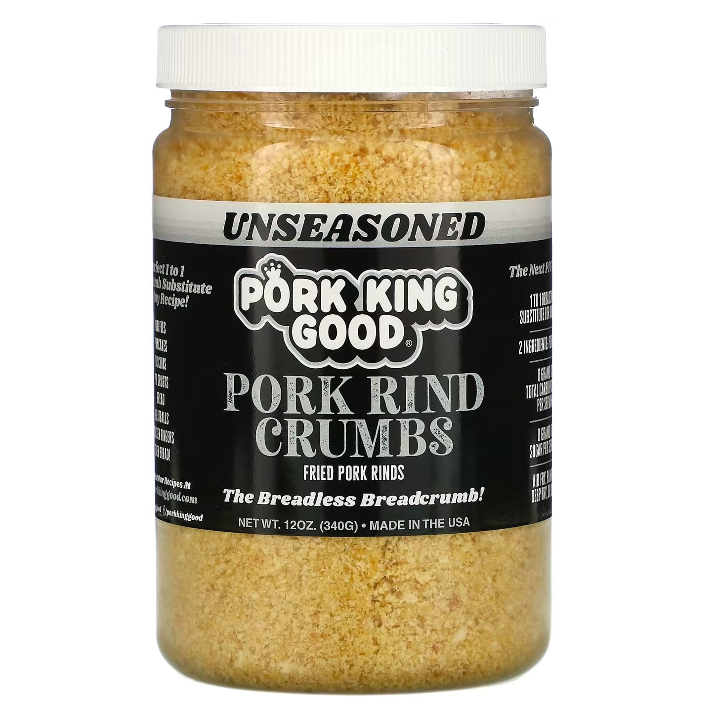 Pork King Good-Pork Rind Crumbs-Unseasoned-12 oz (340 g)