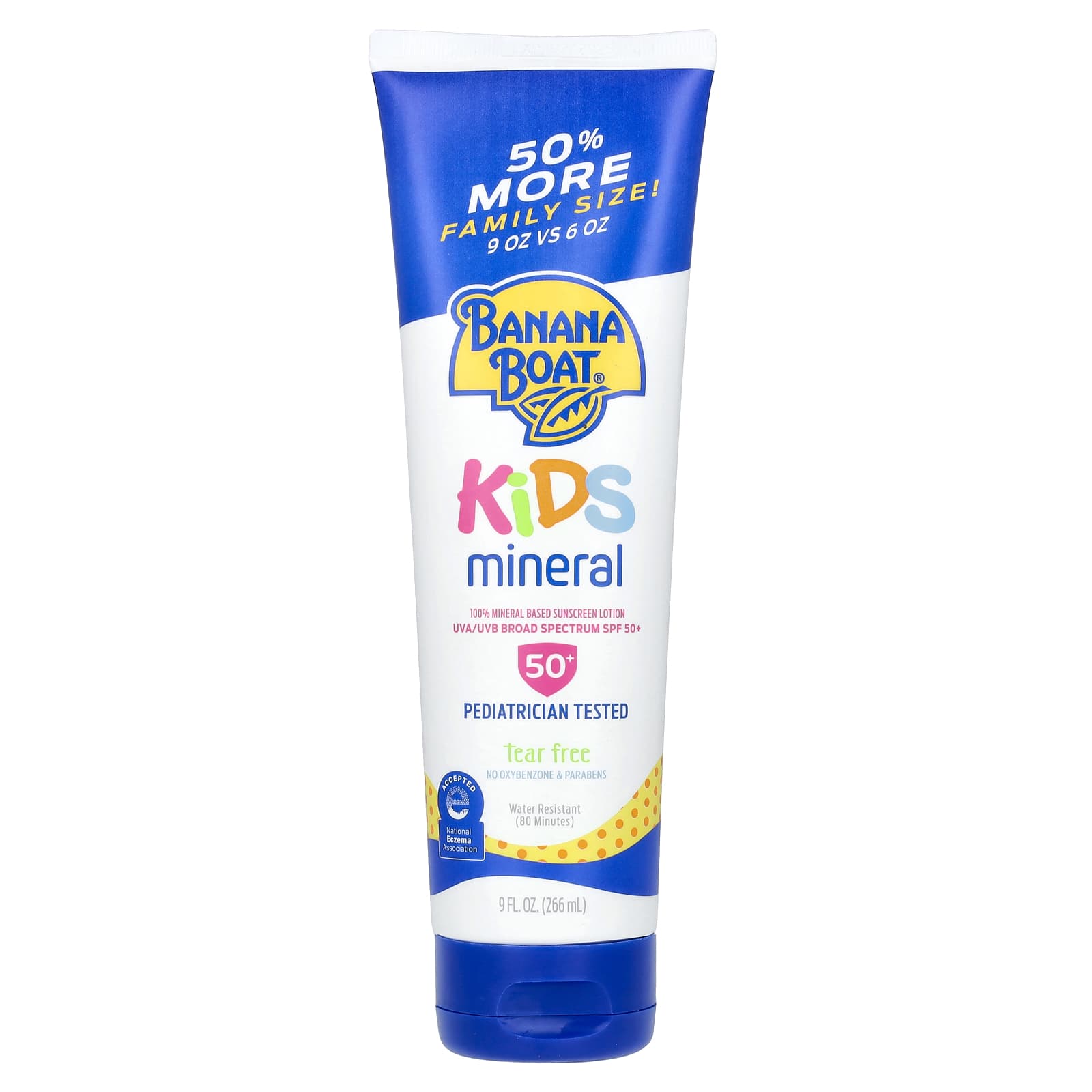 Banana Boat-Kids Mineral Based Sunscreen Lotion-SPF 50+-9 fl oz (266 ml)