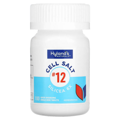 Hyland's Naturals, Cell Salt #12, Silicea 6X, 100 Quick-Dissolving Single Tablet