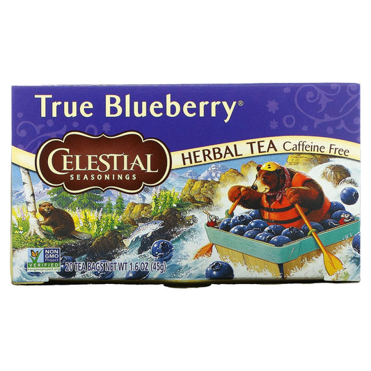 Celestial Seasonings-Herbal Tea-True Blueberry-Caffeine Free-20 Tea Bags-1.6 oz (45 g)