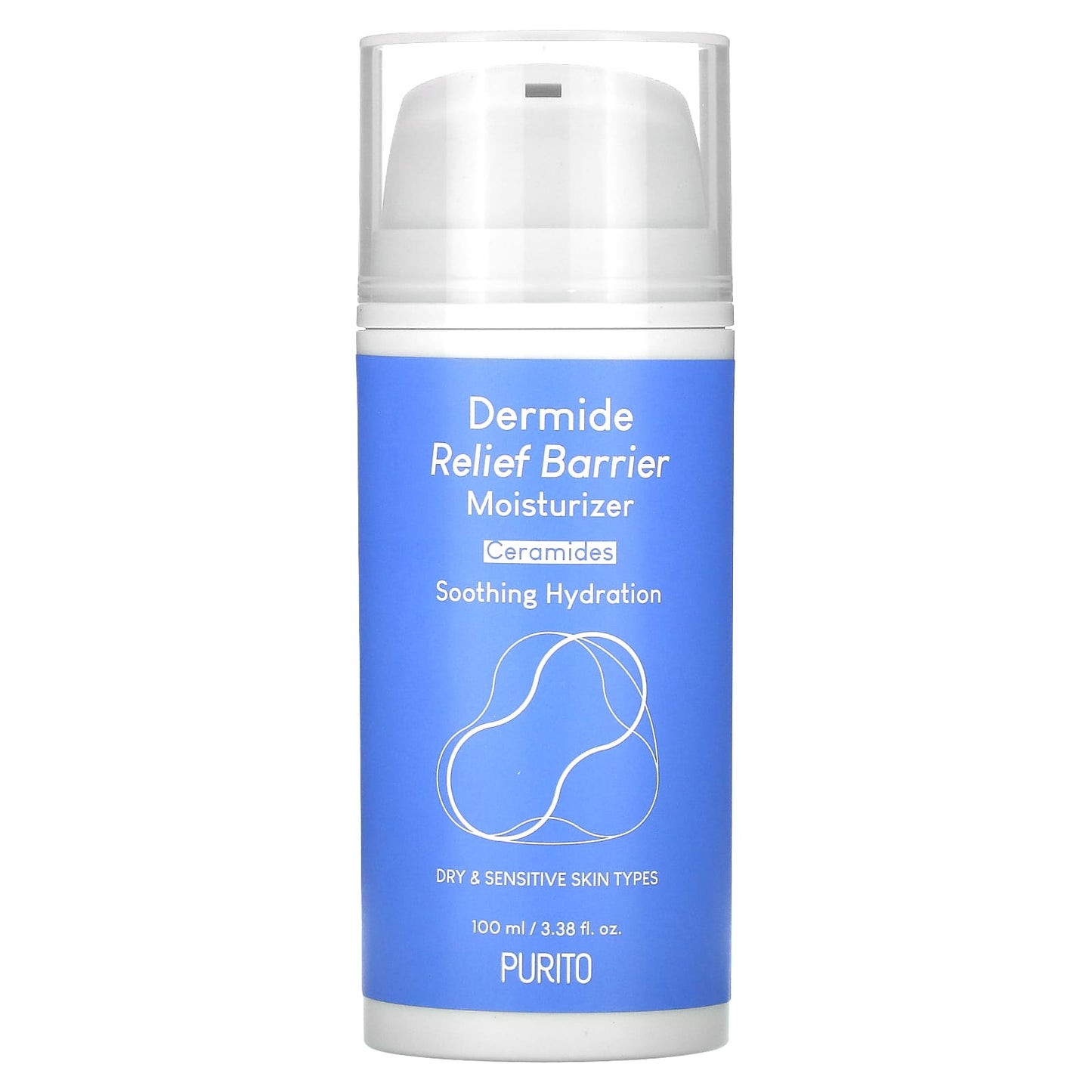 Purito-Dermide Relief Barrier Moisturizer-For Dry & Sensitive Skin-3.38 fl oz (100 ml)