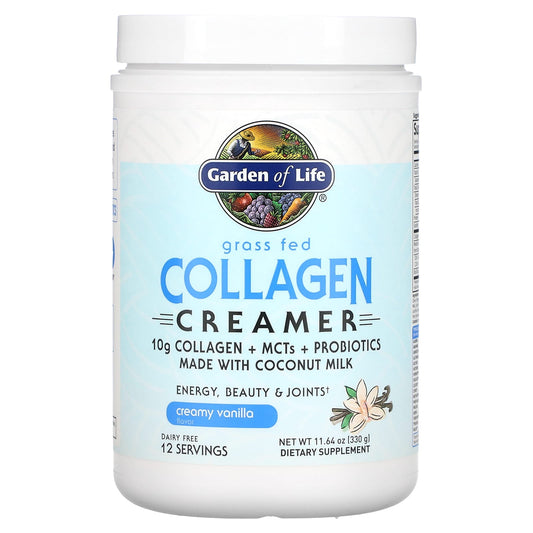 Garden of Life-Grass Fed Collagen Creamer-Creamy Vanilla-11.64 oz (330 g)