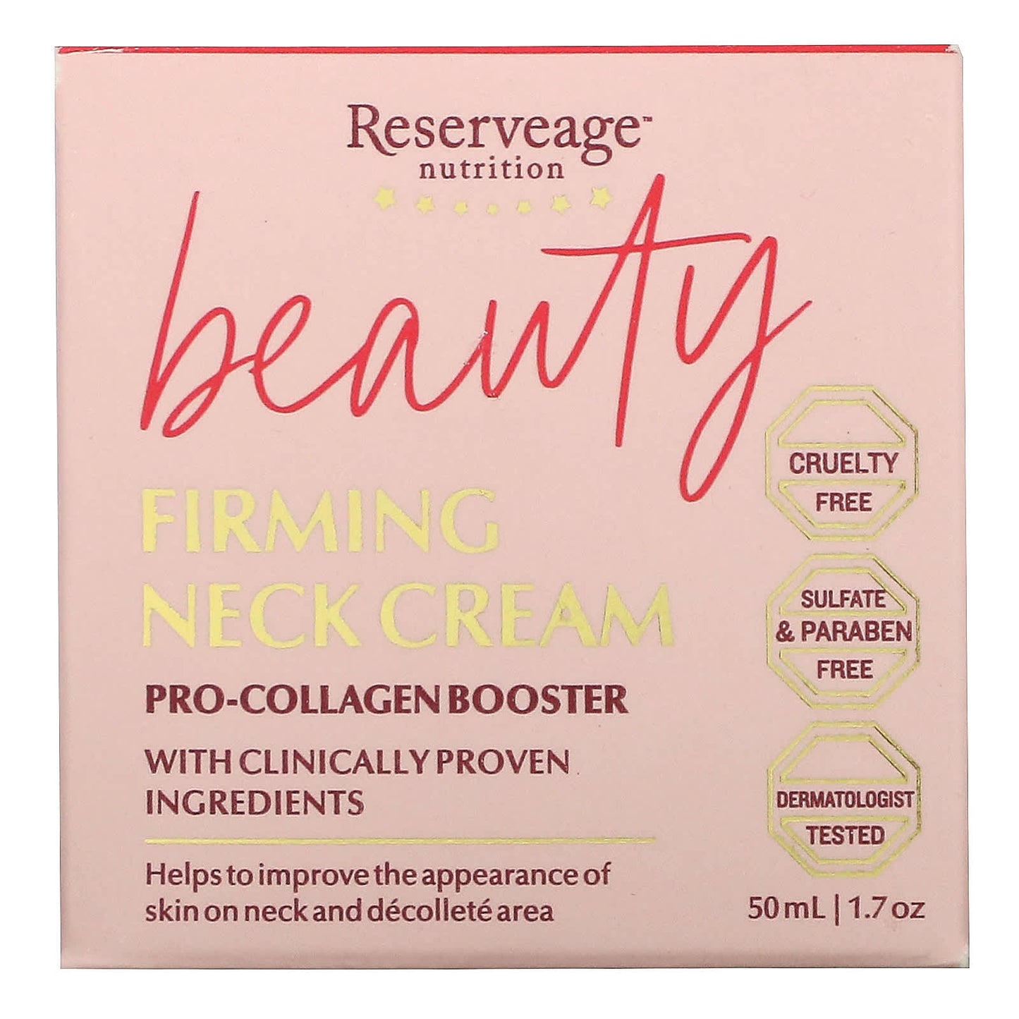 Reserveage Nutrition, Beauty Firming Neck Cream, 1.7 oz (50 ml)