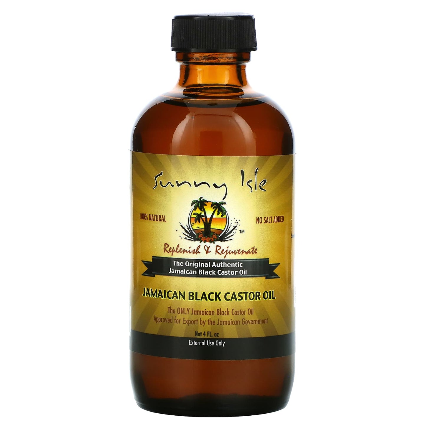 Sunny Isle-100% Natural Jamaican Black Castor Oil-4 fl oz