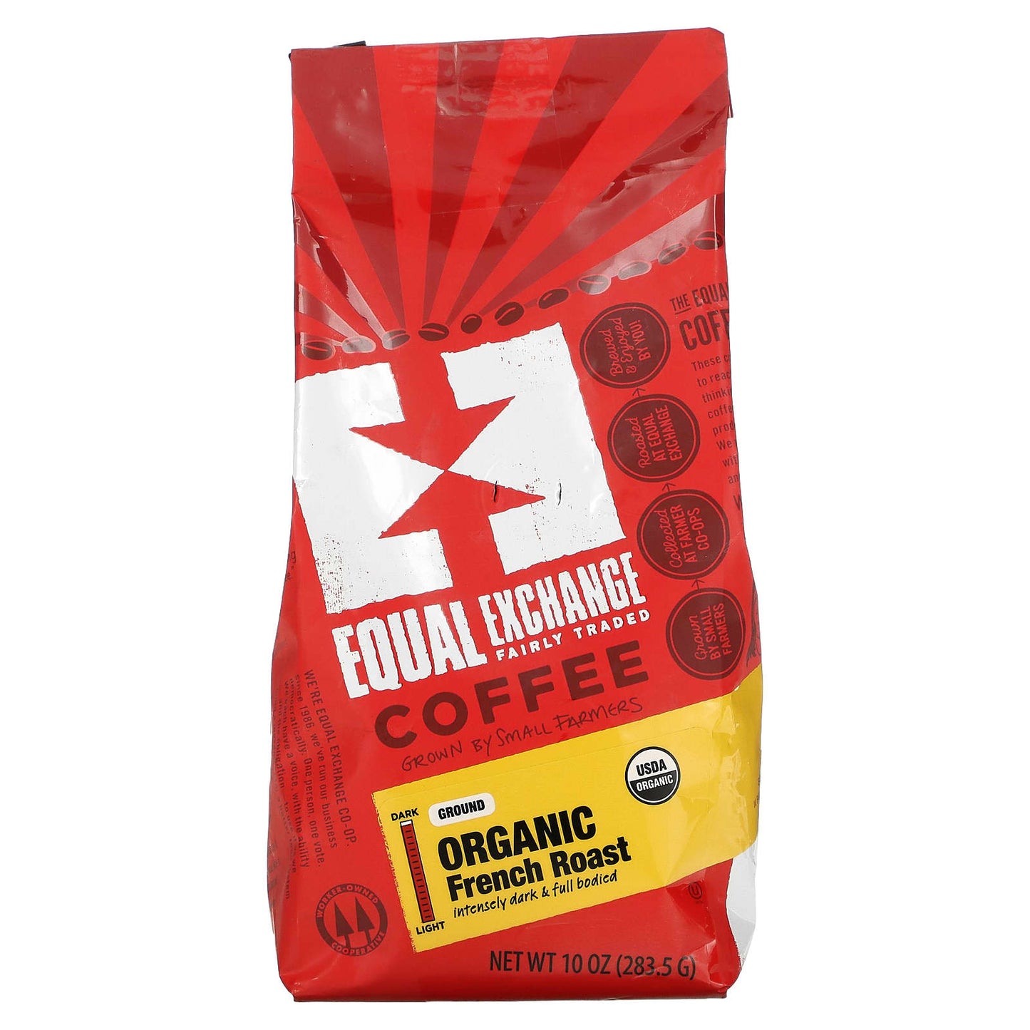 Equal Exchange-Organic Coffee-Ground-French Roast-10 oz (283.5 g)