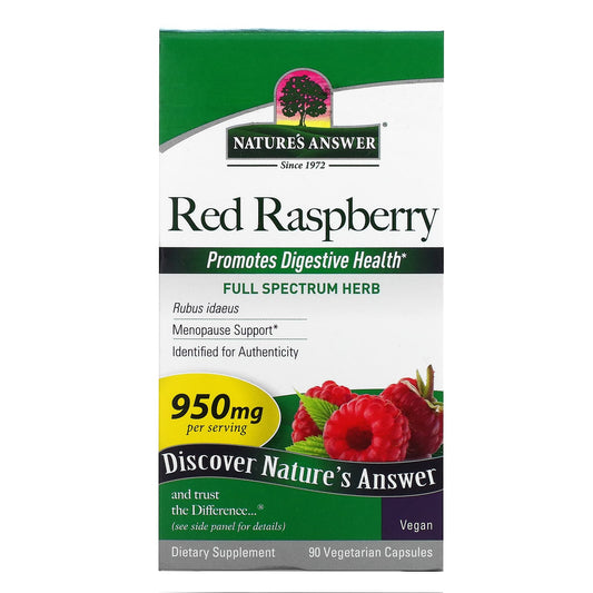 Nature's Answer-Red Raspberry-950 mg-90 Vegetarian Capsules (475 mg per Capsule)