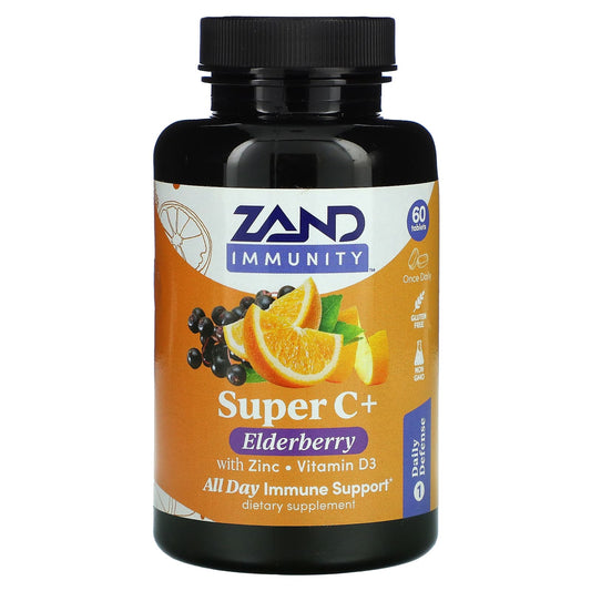 Zand-Immunity-Super C+ Elderberry with Zinc/Vitamin D3-60 Tablets